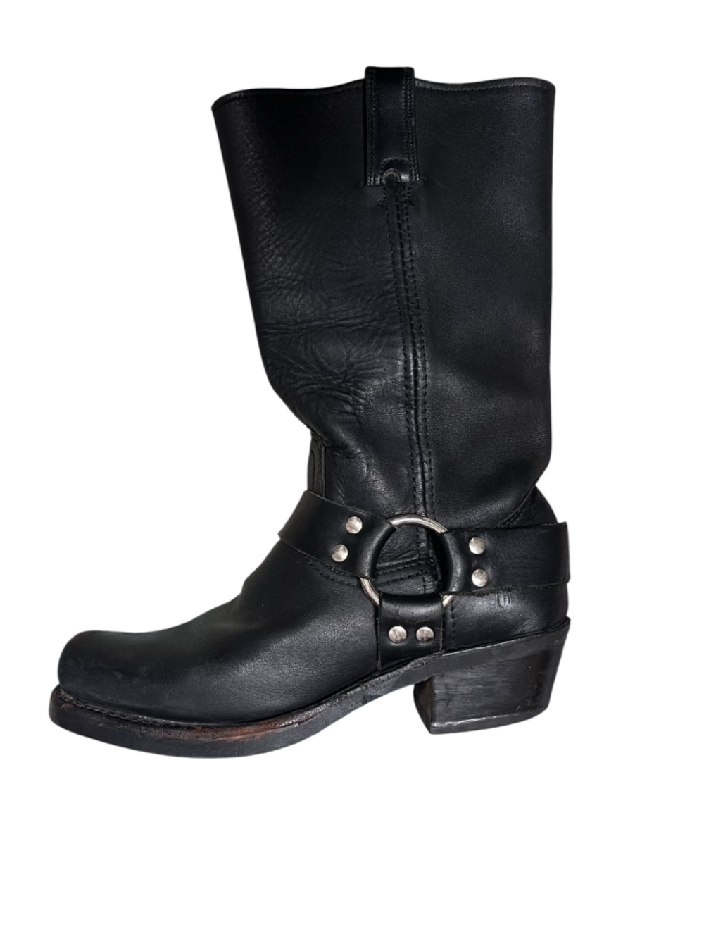 Frye Black Leather Harness 12R Boots - Picture 4 of 10